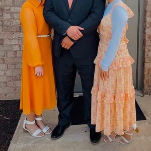 •pink and orange dress•